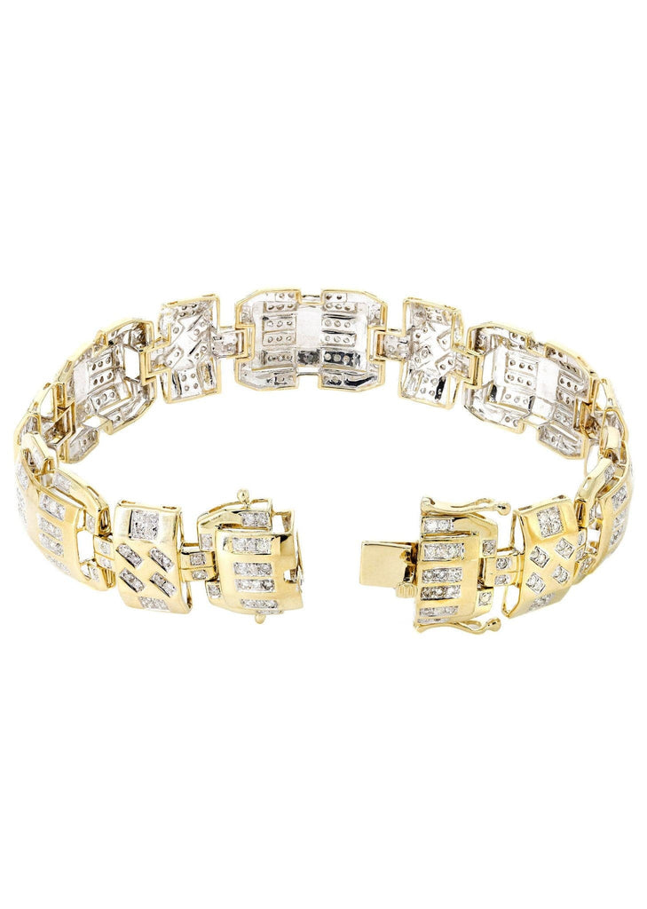 Mens Diamond Bracelet Yellow Gold| 3.48 Carats| 33.67 Grams Men’s Diamond Bracelets FROST NYC 