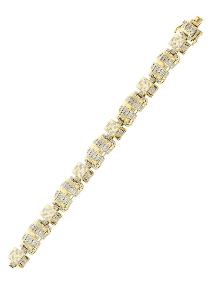 Mens Diamond Bracelet Yellow Gold| 3.48 Carats| 33.67 Grams Men’s Diamond Bracelets FROST NYC 