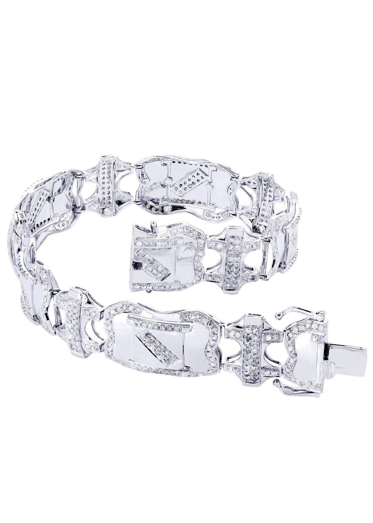Mens Diamond Bracelet White Gold| 4.11 Carats| 29.53 Grams Men’s Diamond Bracelets FROST NYC 