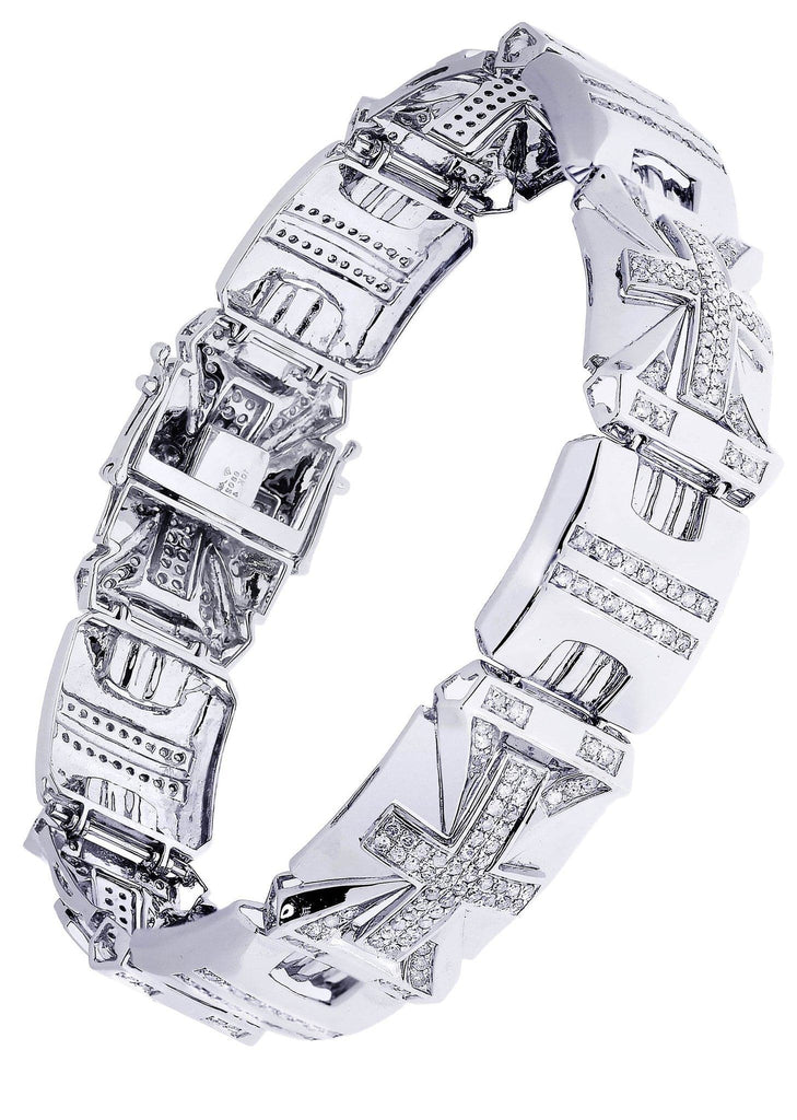 Mens Diamond Bracelet White Gold| 2.77 Carats| 34.7 Grams Men’s Diamond Bracelets FROST NYC 