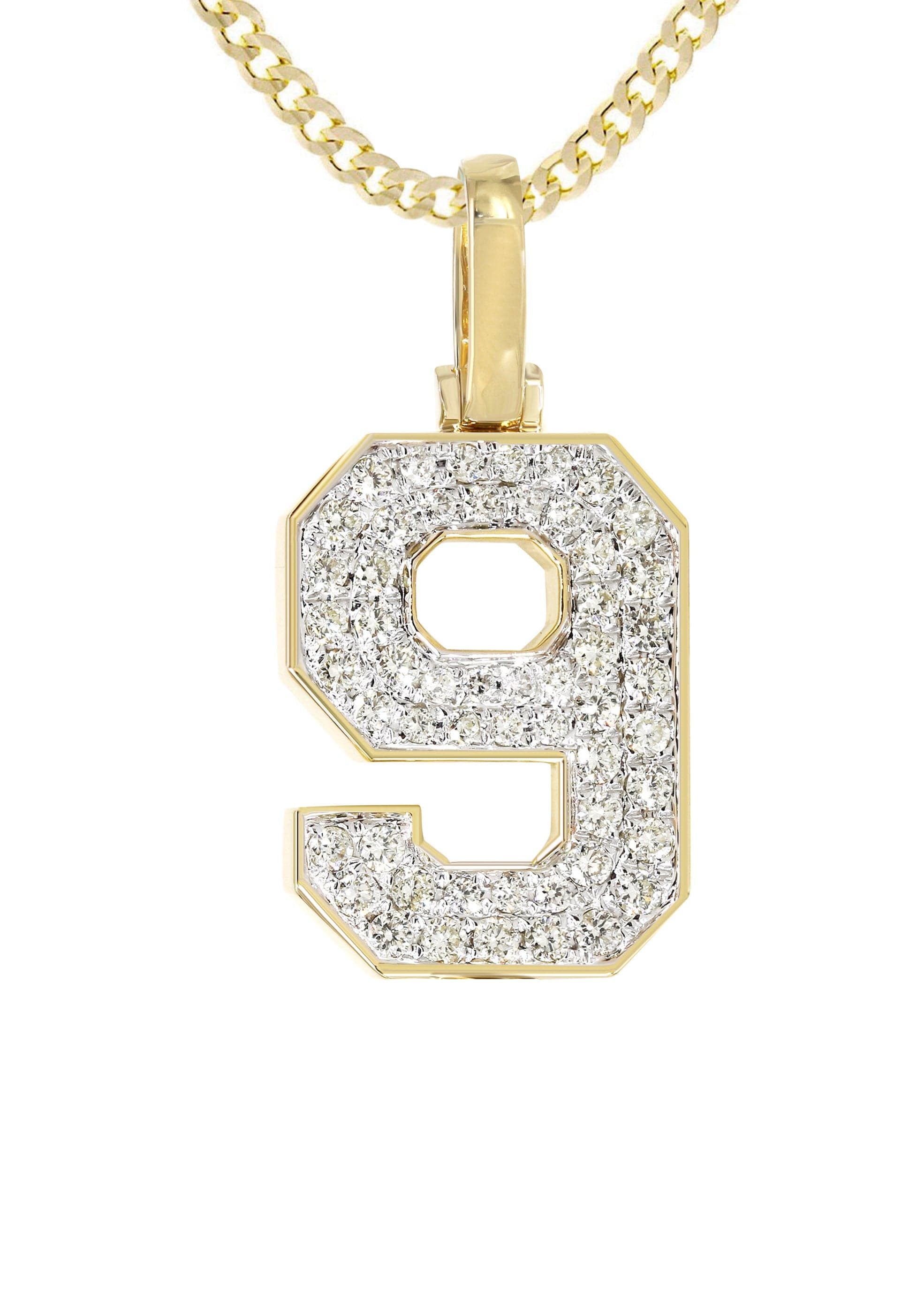 9 Diamond Pendant Necklace | 0.67 Carats