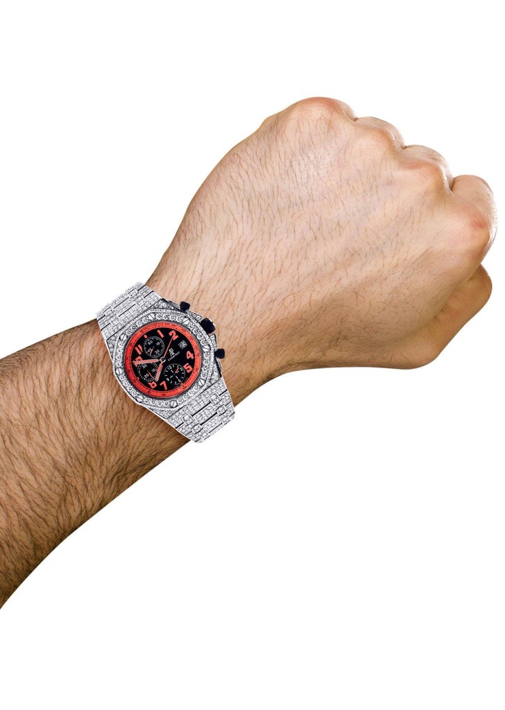 Diamond Audemars Piguet Royal Oak Offshore Volcano | Stainless Steel | 42 Mm Mens Watch FrostNYC 