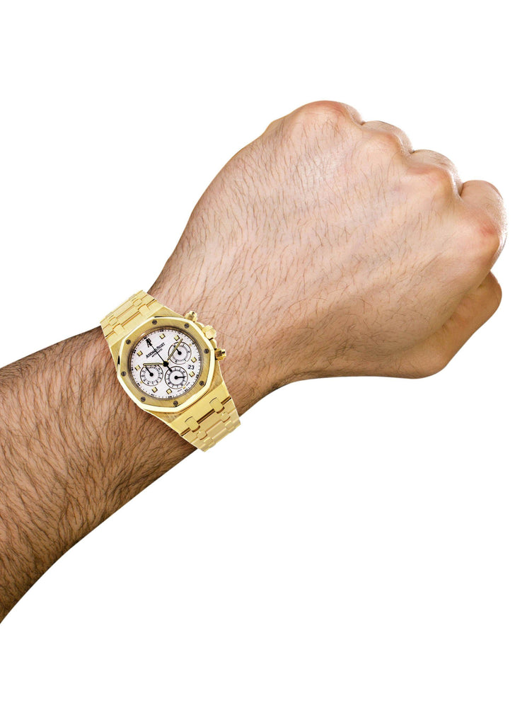 Audemars Piguet Royal Oak Offshore | 18K Yellow Gold Mens Watch FrostNYC 