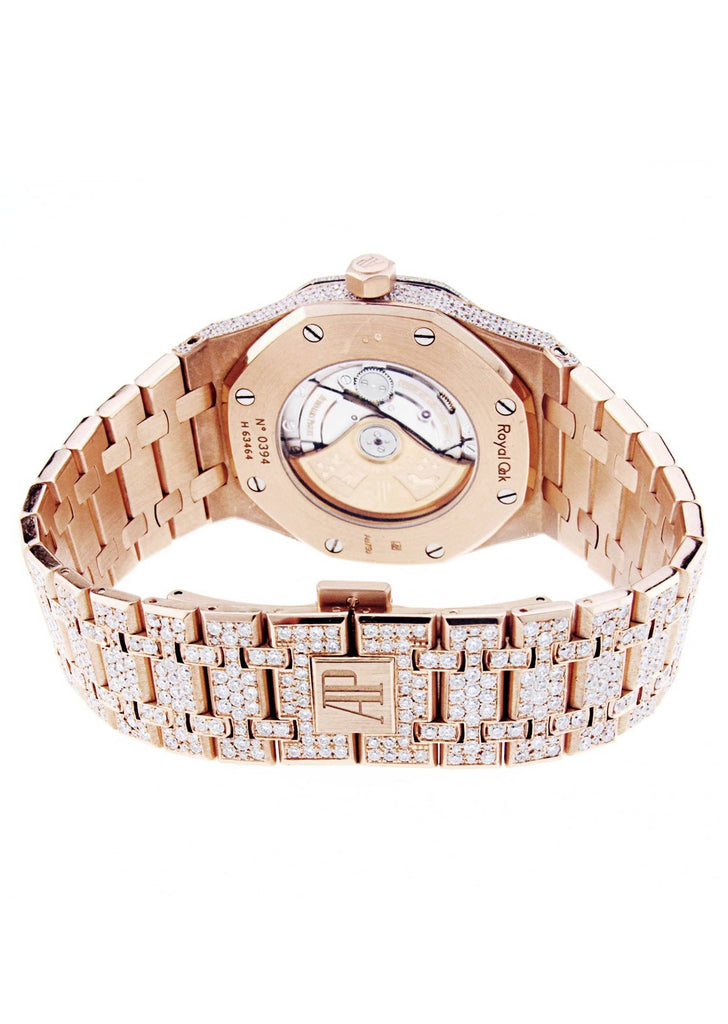 Audemars Piguet 18K Rose Gold Royal Oak 41MM Diamond Watch 34.75 Ct