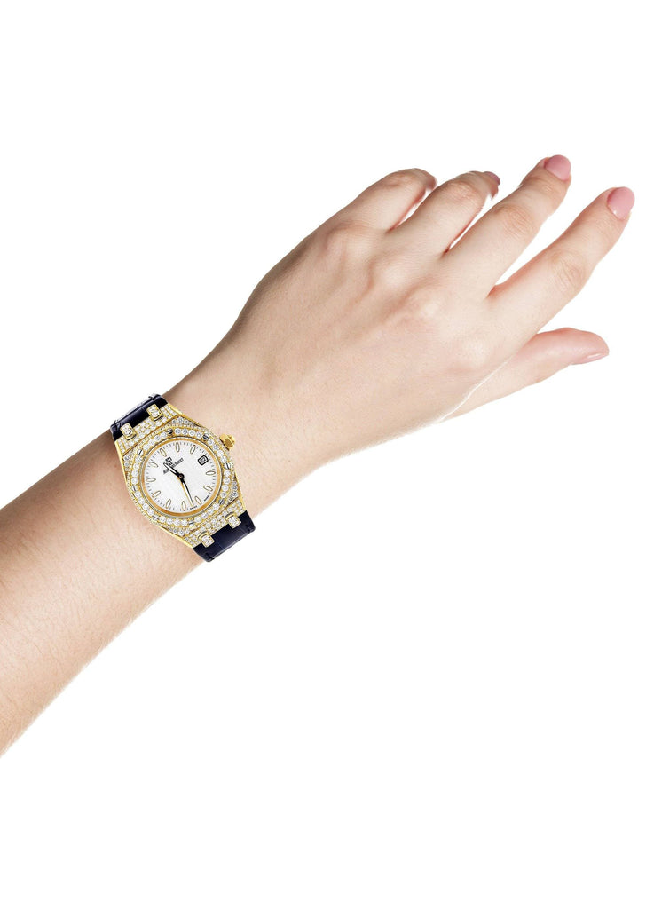 Audemars Piguet Royal Oak Watch For Women | 18K Yellow Gold | 33 Mm Women High Watch FrostNYC 