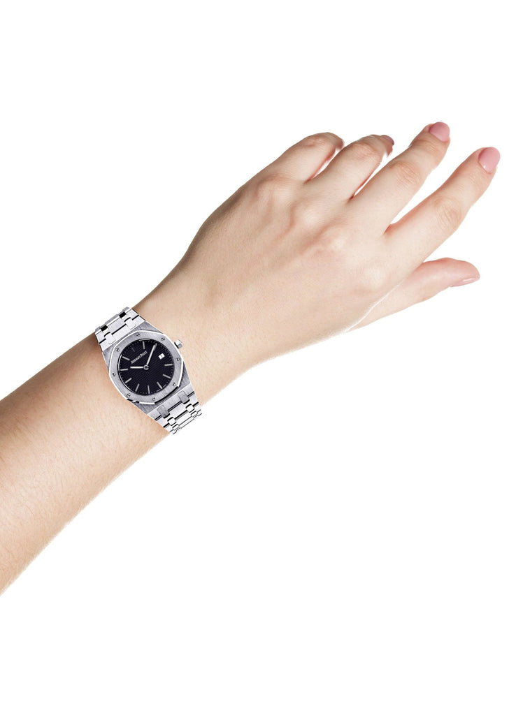 Audemars Piguet Royal Oak Watch For Women | 18K White Gold | 33 Mm Women High Watch FrostNYC 