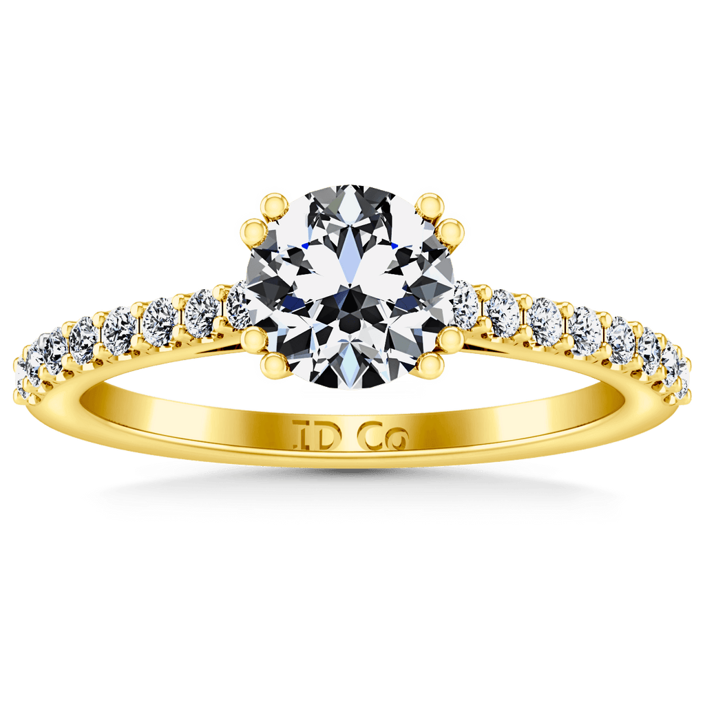 Pave Diamond EngagementRing Legacy 14K Yellow Gold engagement rings imaginediamonds 