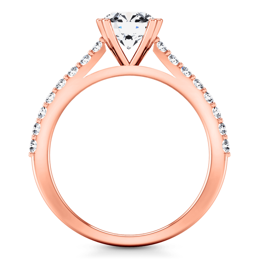 Pave Diamond Engagement Ring Legacy 14K Rose Gold engagement rings imaginediamonds 