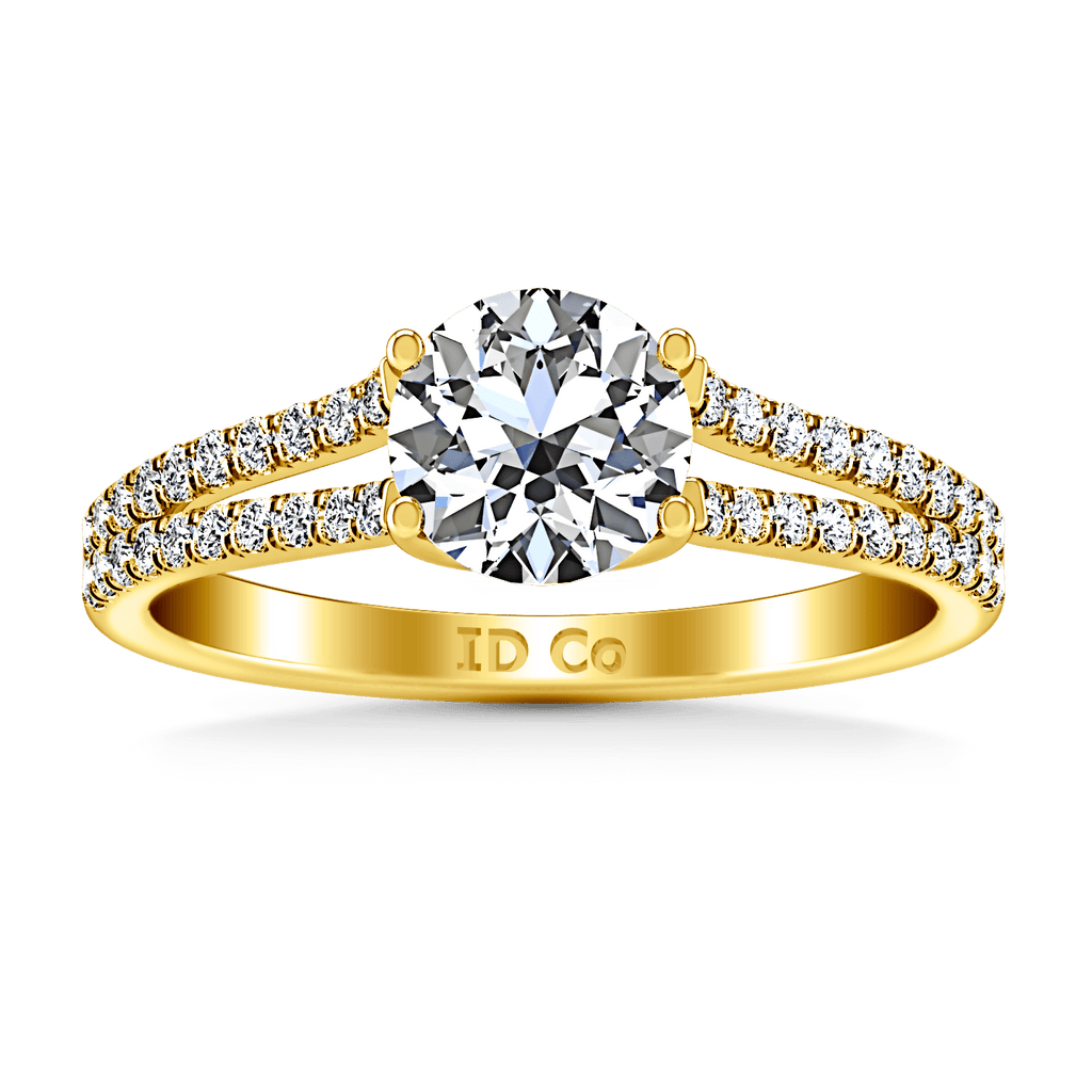 Pave Diamond EngagementRing Dream 14K Yellow Gold engagement rings imaginediamonds 