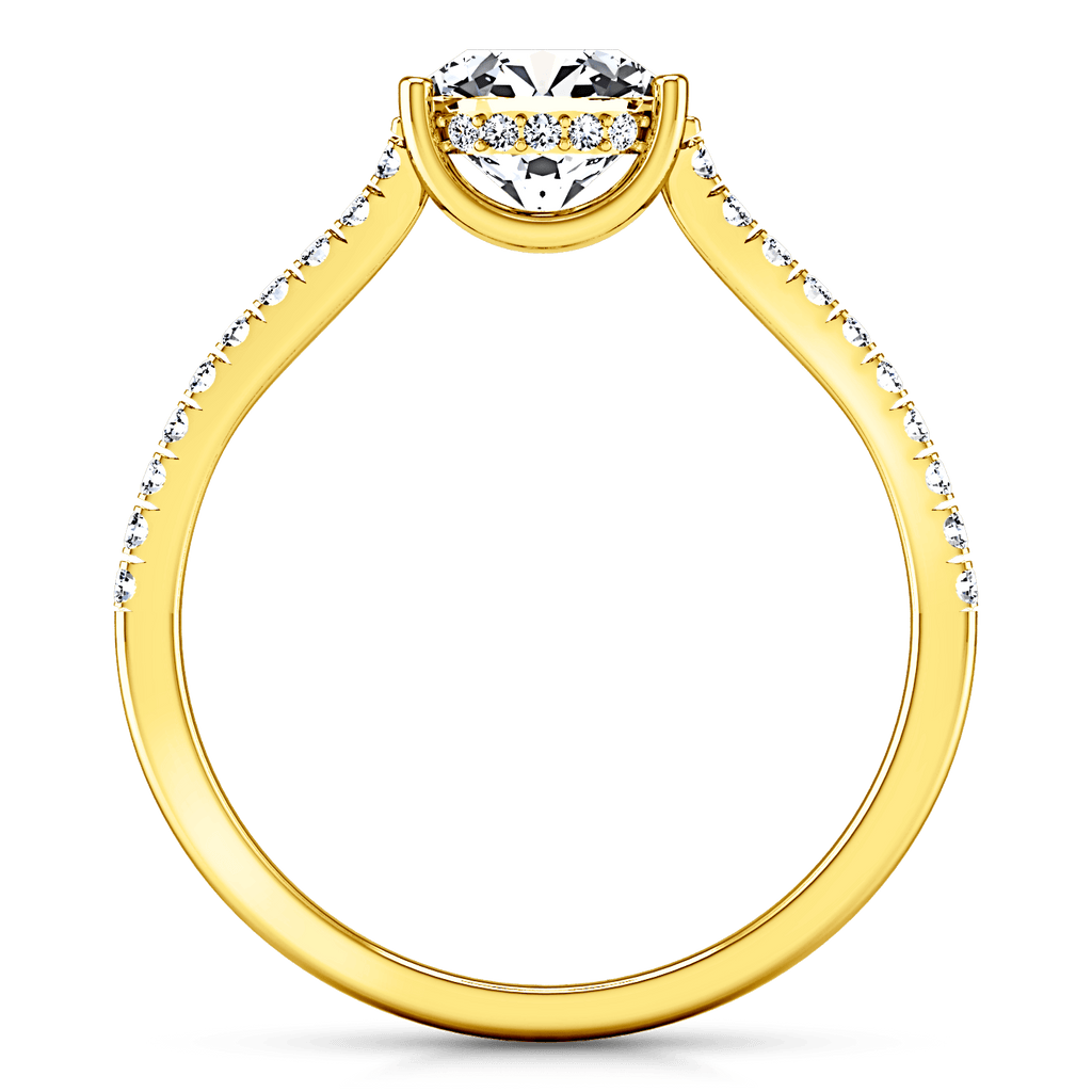 Pave Diamond EngagementRing Dream 14K Yellow Gold engagement rings imaginediamonds 
