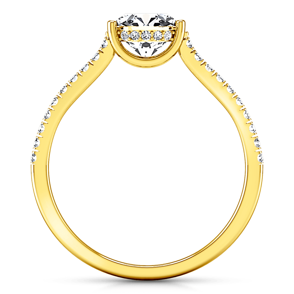 Pave Diamond EngagementRing Dream 14K Yellow Gold engagement rings imaginediamonds 