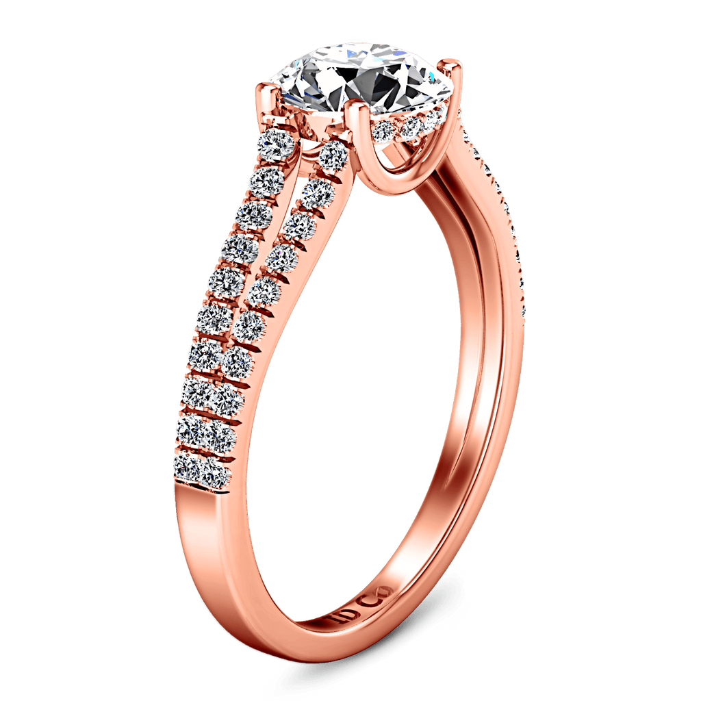 Pave Diamond Engagement Ring Dream 14K Rose Gold engagement rings imaginediamonds 