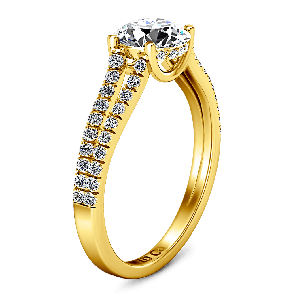 Pave Diamond EngagementRing Dream 14K Yellow Gold engagement rings imaginediamonds 