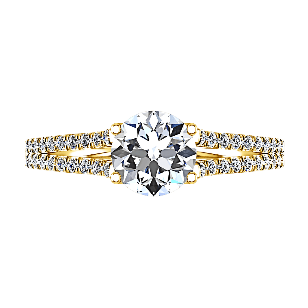 Pave Diamond EngagementRing Dream 14K Yellow Gold engagement rings imaginediamonds 