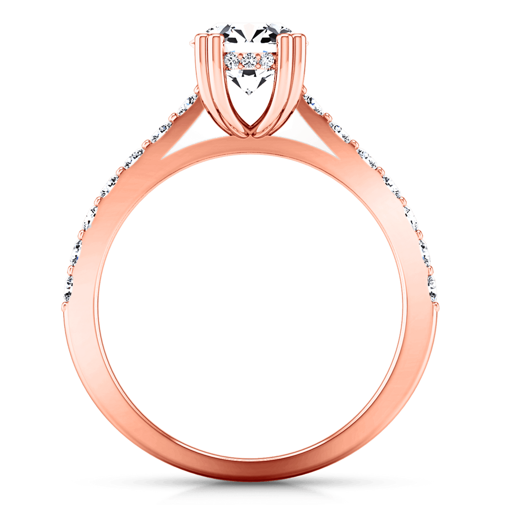Pave Diamond Engagement Ring Michelle 14K Rose Gold engagement rings imaginediamonds 