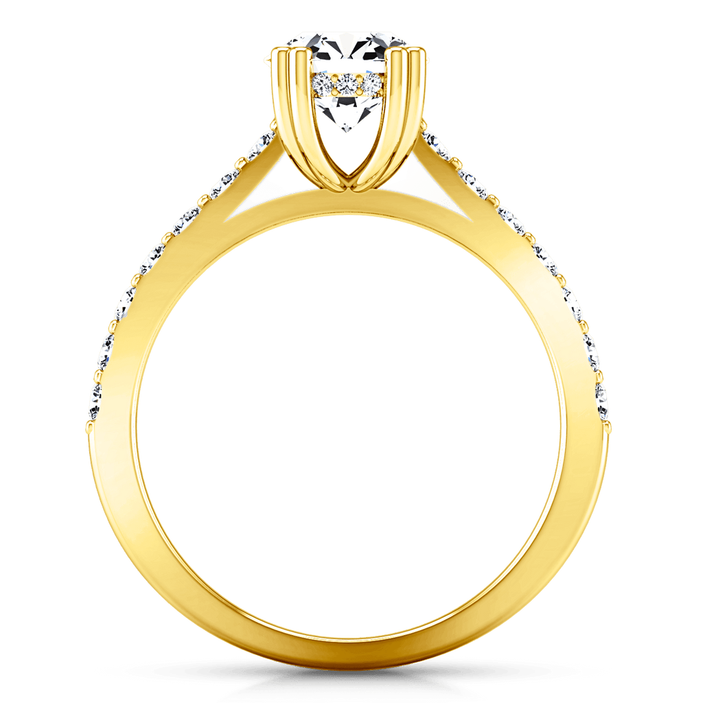 Pave Diamond EngagementRing Michelle 14K Yellow Gold engagement rings imaginediamonds 