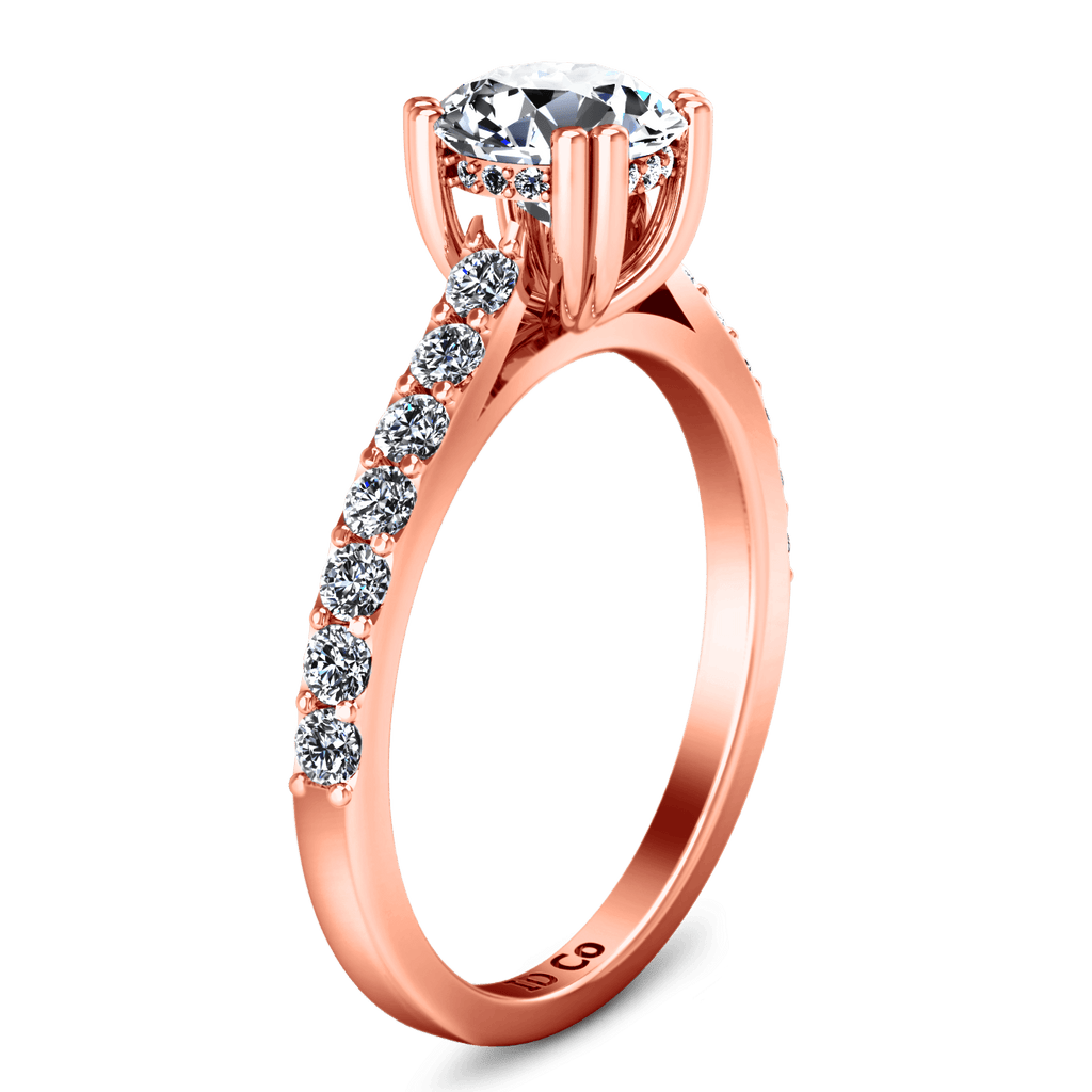 Pave Diamond Engagement Ring Michelle 14K Rose Gold engagement rings imaginediamonds 