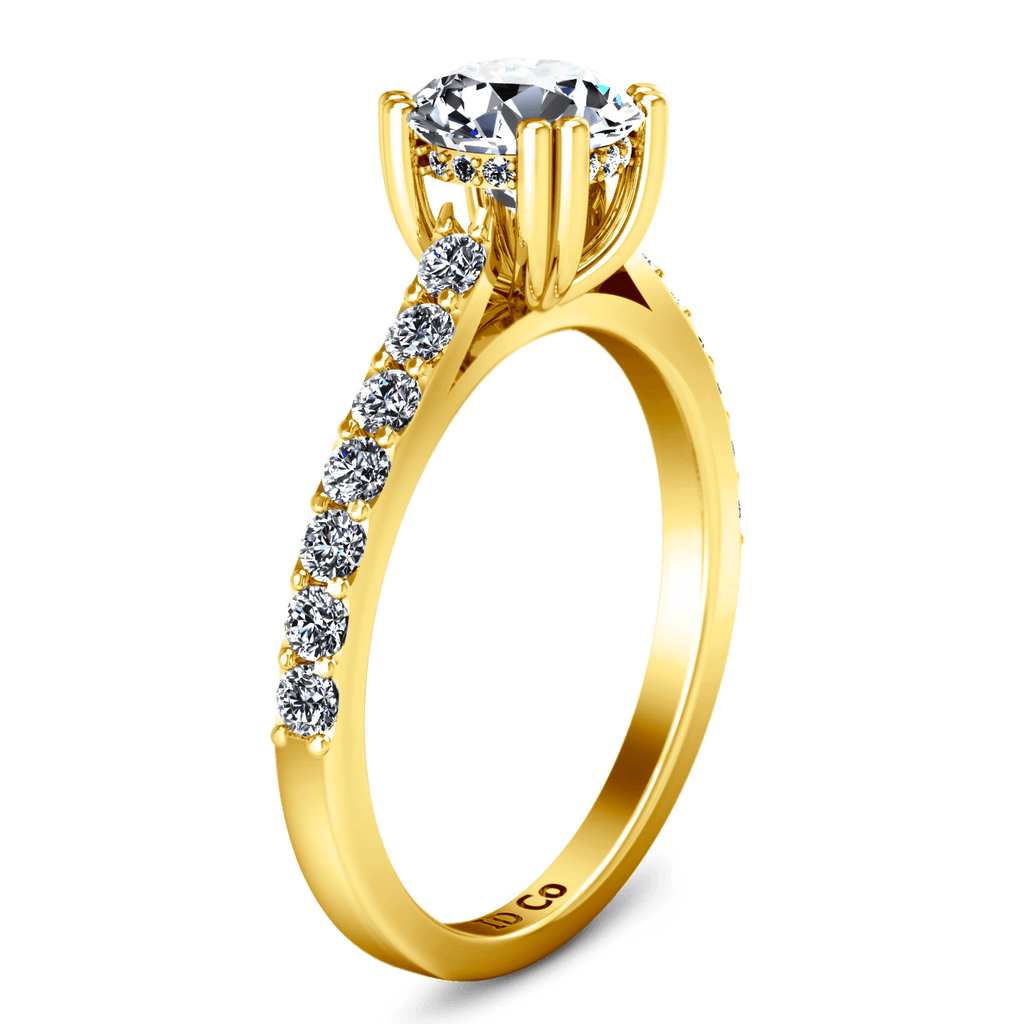 Pave Diamond EngagementRing Michelle 14K Yellow Gold engagement rings imaginediamonds 