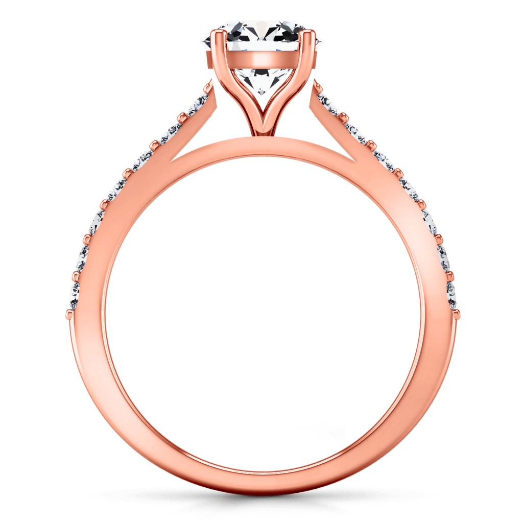 Pave Diamond Engagement Ring Harmoney 14K Rose Gold engagement rings imaginediamonds 