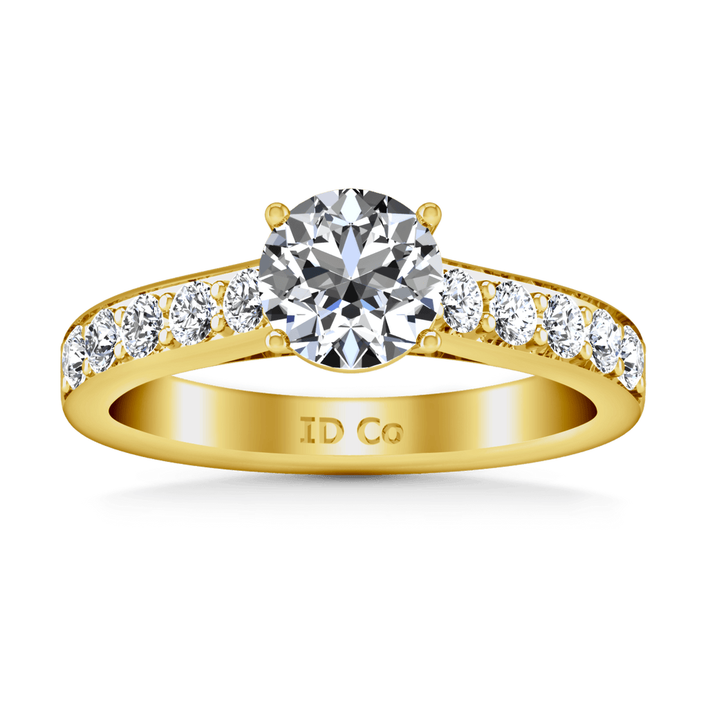 Pave Diamond EngagementRing Allure 14K Yellow Gold engagement rings imaginediamonds 