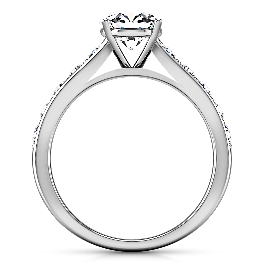 Round Diamond Pave Engagement Ring Allure 14K White Gold engagement rings imaginediamonds 