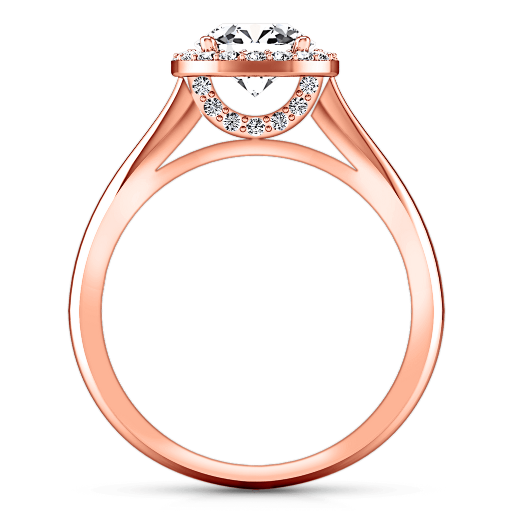 Halo Diamond Engagement Ring Etoile 14K Rose Gold engagement rings imaginediamonds 
