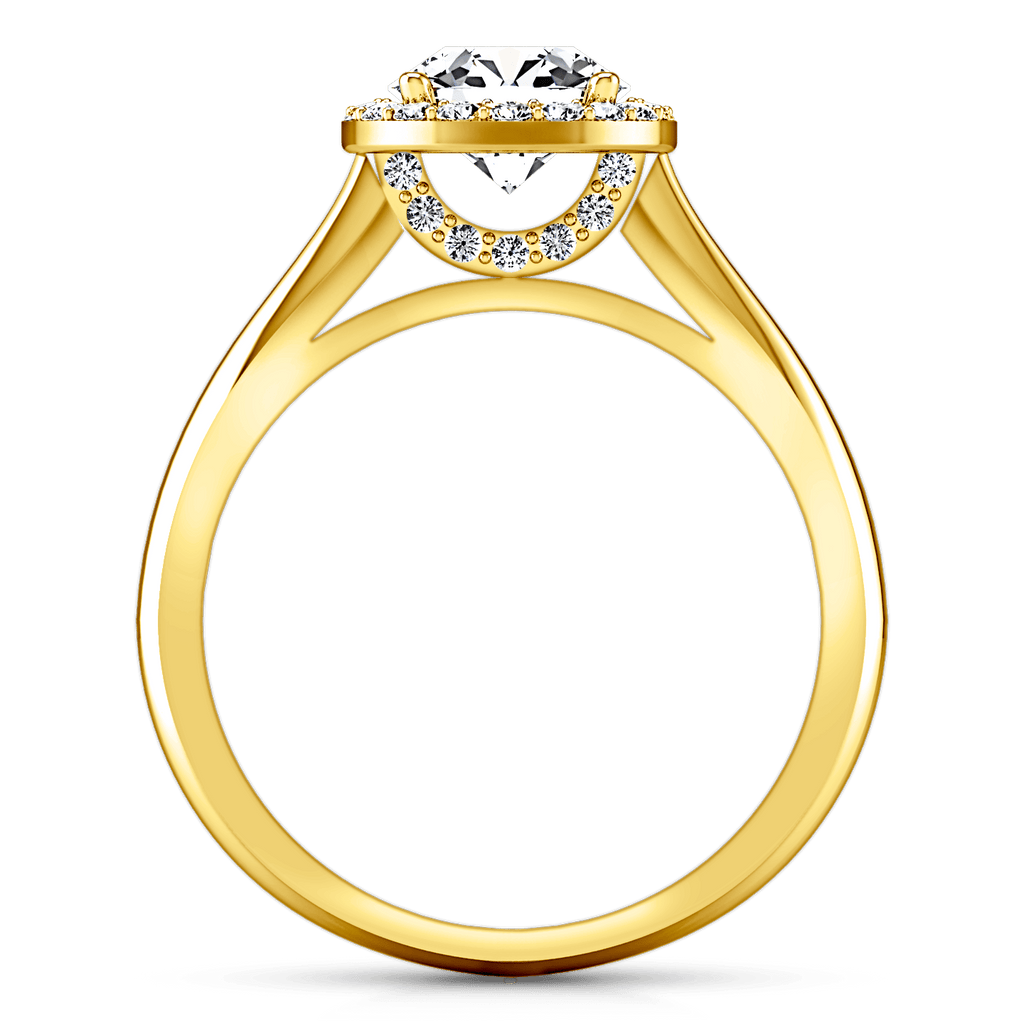 Halo Diamond Engagement Ring Etoile 14K Yellow Gold engagement rings imaginediamonds 
