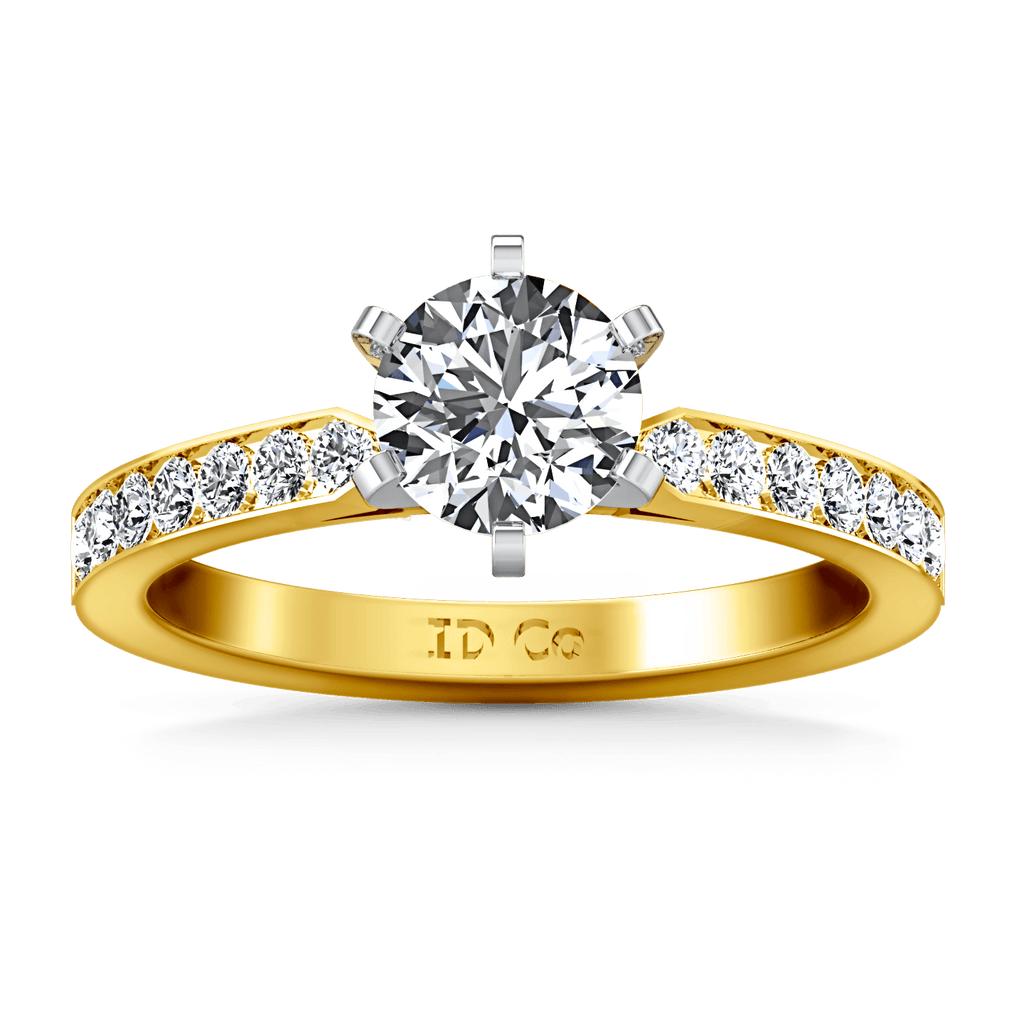 Pave Diamond EngagementRing Bianca 14K Yellow Gold engagement rings imaginediamonds 