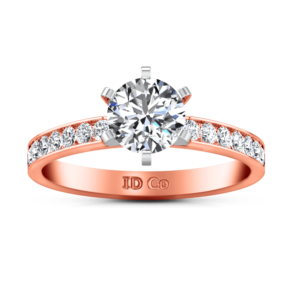 Pave Diamond Engagement Ring Yvonne 14K Rose Gold engagement rings imaginediamonds 