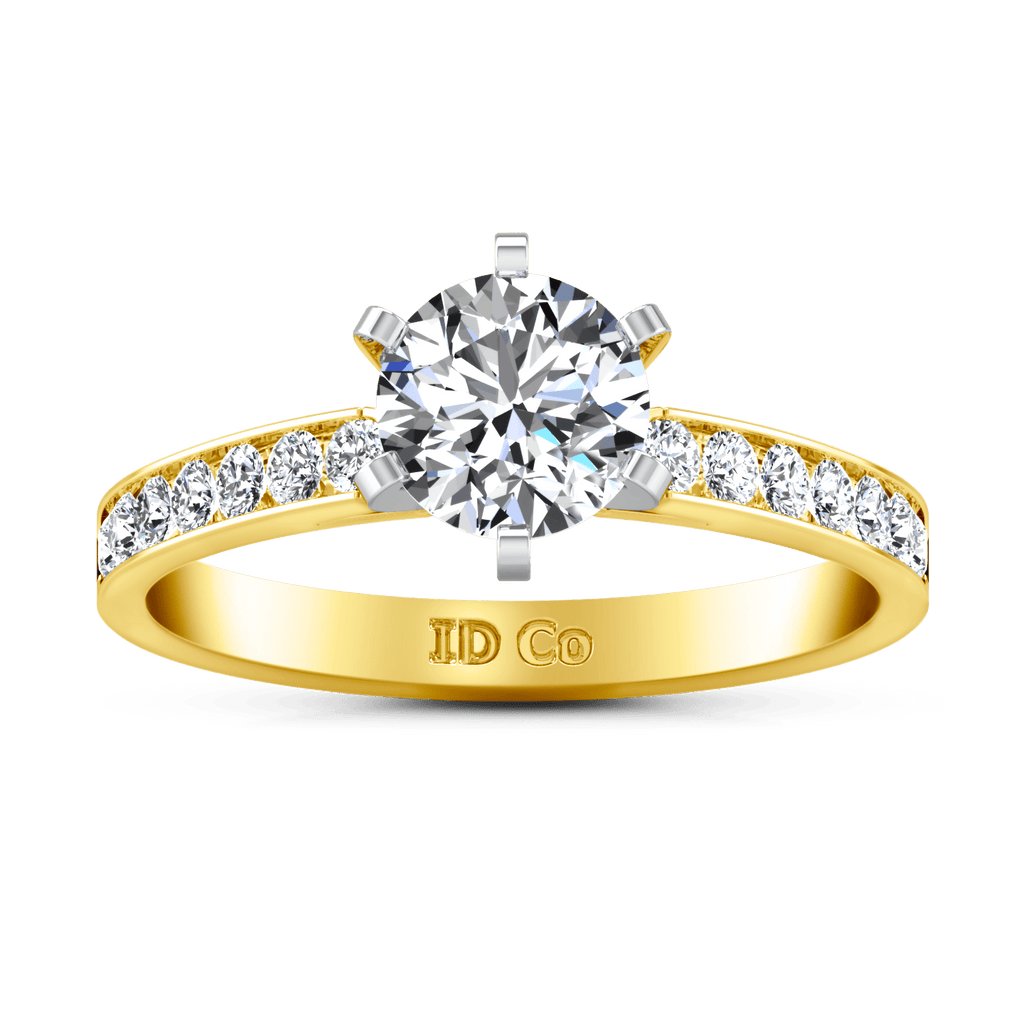 Pave Diamond EngagementRing Yvonne 14K Yellow Gold engagement rings imaginediamonds 