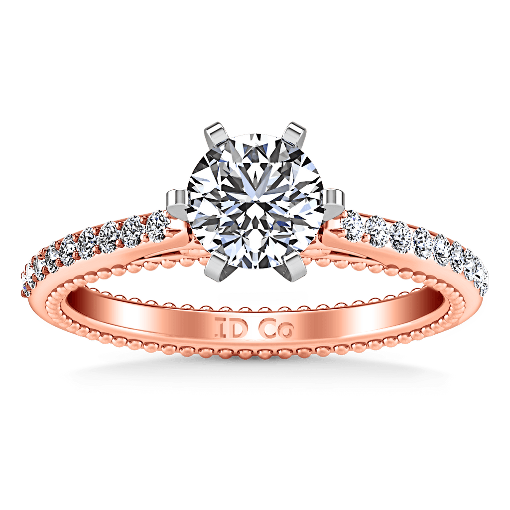 Pave Diamond Engagement Ring Embrace 14K Rose Gold engagement rings imaginediamonds 