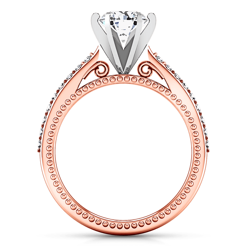 Pave Diamond Engagement Ring Embrace 14K Rose Gold engagement rings imaginediamonds 