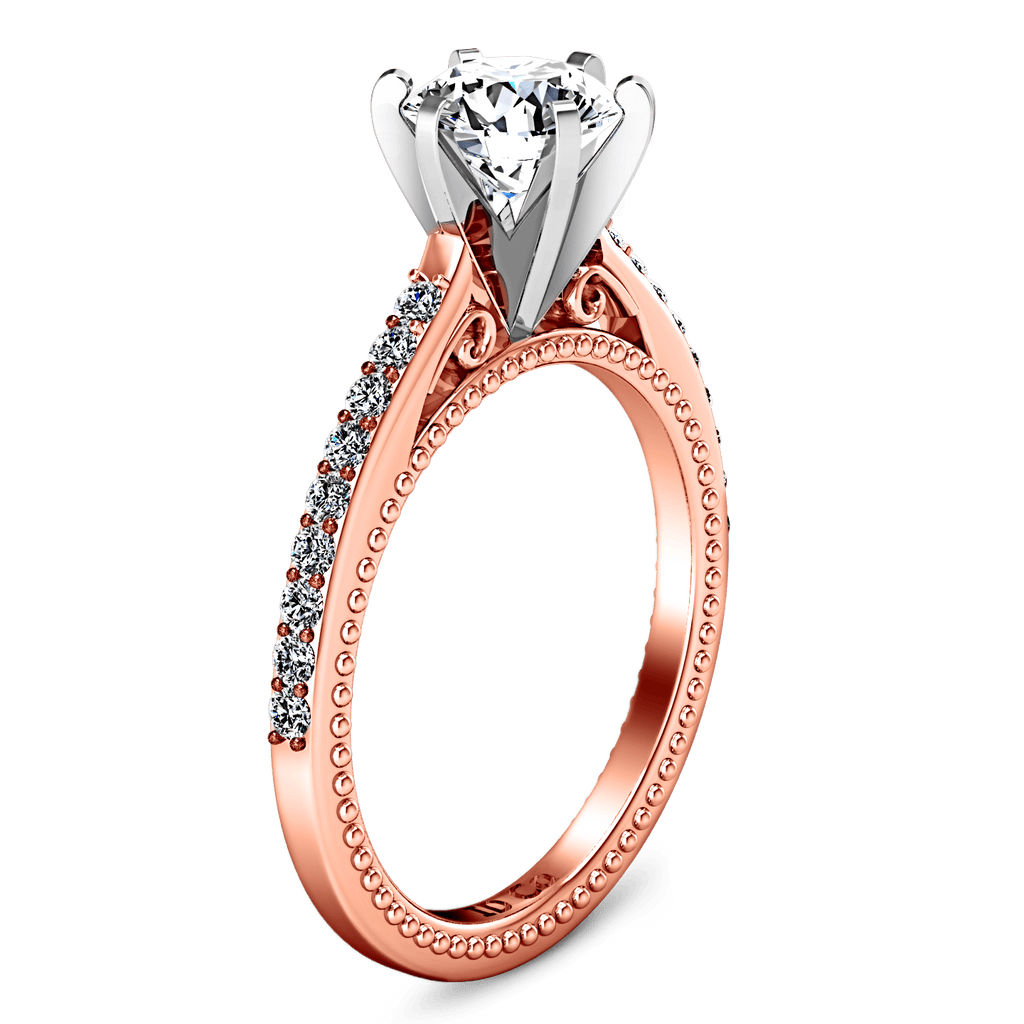 Pave Diamond Engagement Ring Embrace 14K Rose Gold engagement rings imaginediamonds 