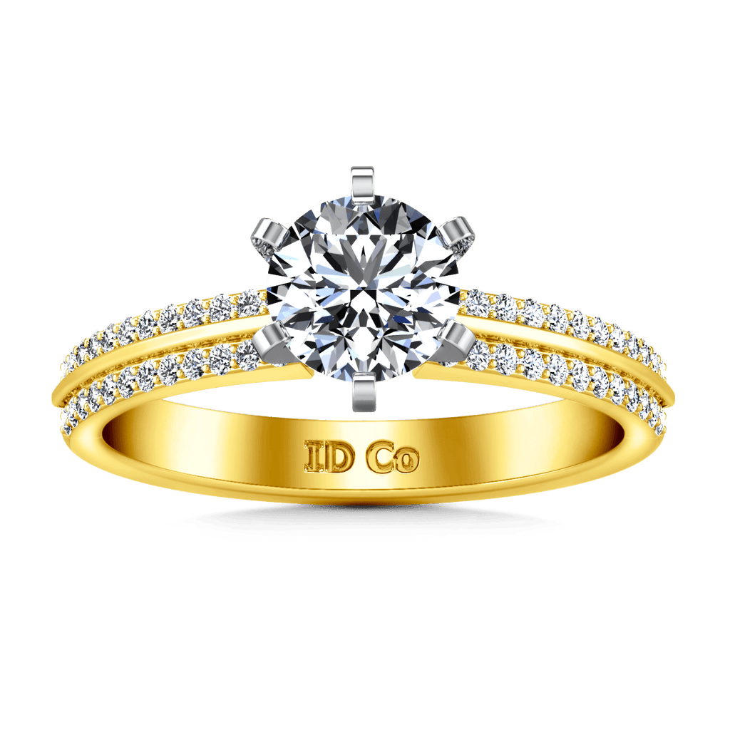 Pave Diamond EngagementRing Amanda 14K Yellow Gold engagement rings imaginediamonds 