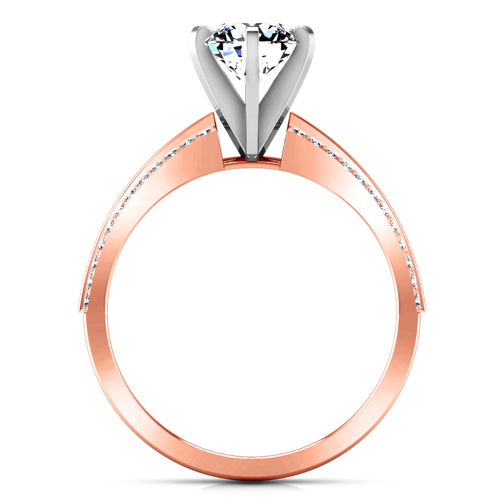 Pave Diamond Engagement Ring Amanda 14K Rose Gold engagement rings imaginediamonds 