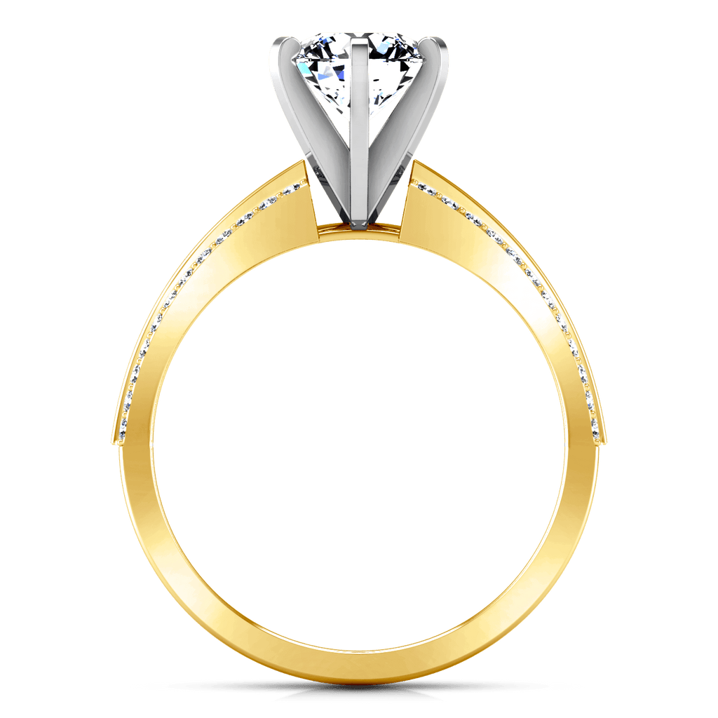 Pave Diamond EngagementRing Amanda 14K Yellow Gold engagement rings imaginediamonds 
