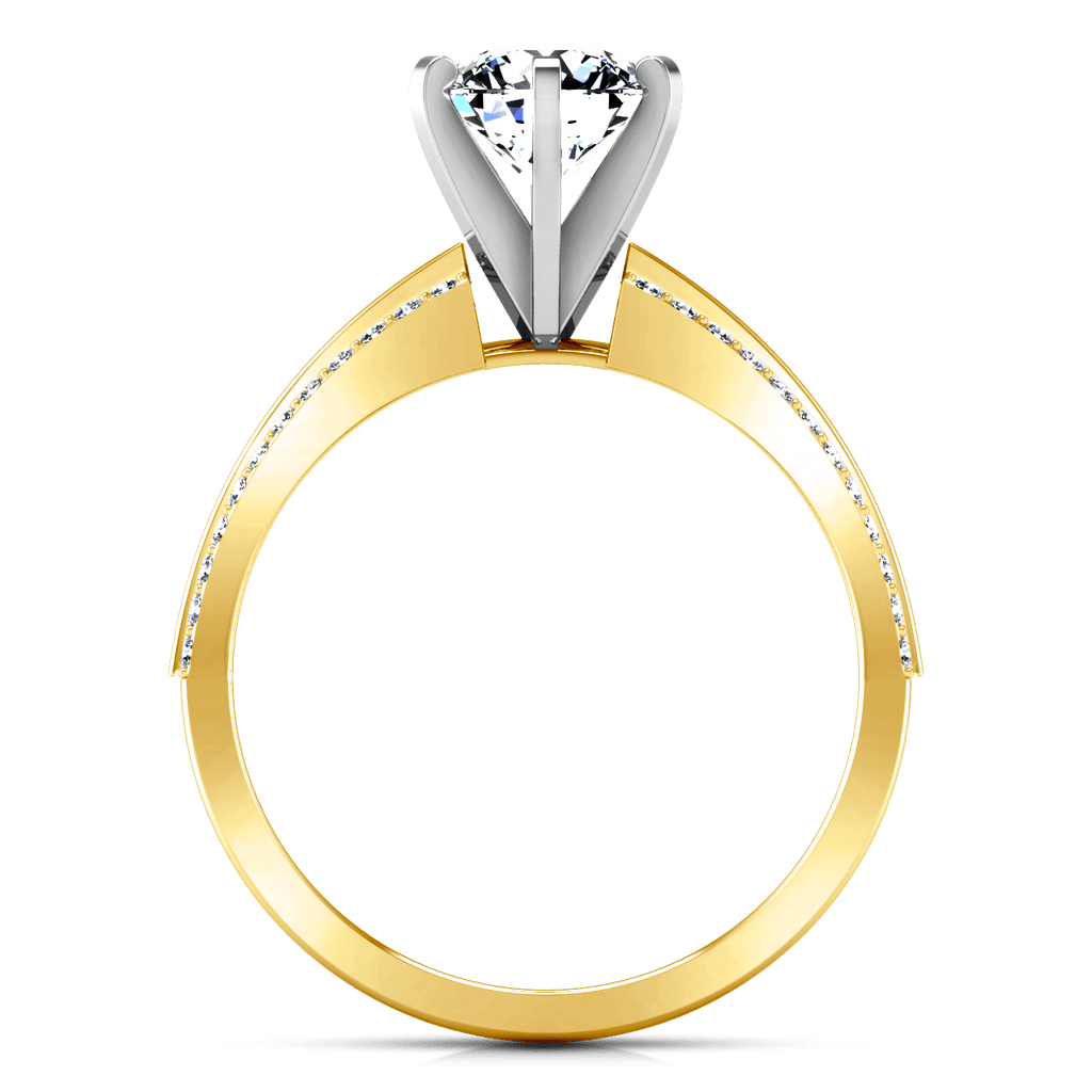 Pave Diamond EngagementRing Amanda 14K Yellow Gold engagement rings imaginediamonds 