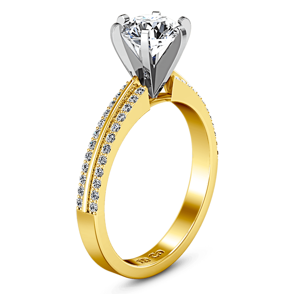 Pave Diamond EngagementRing Amanda 14K Yellow Gold engagement rings imaginediamonds 