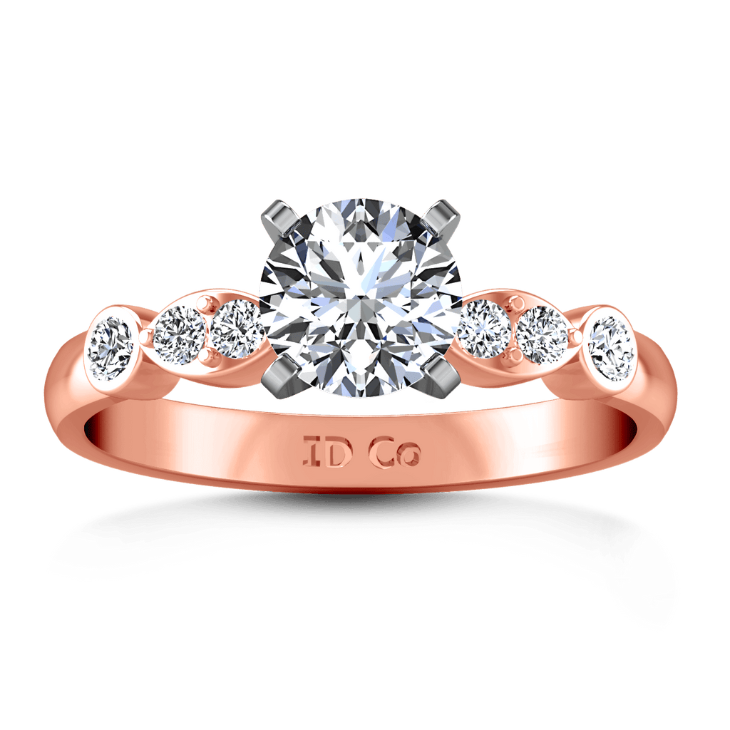 Pave Diamond Engagement Ring Rachel 14K Rose Gold engagement rings imaginediamonds 