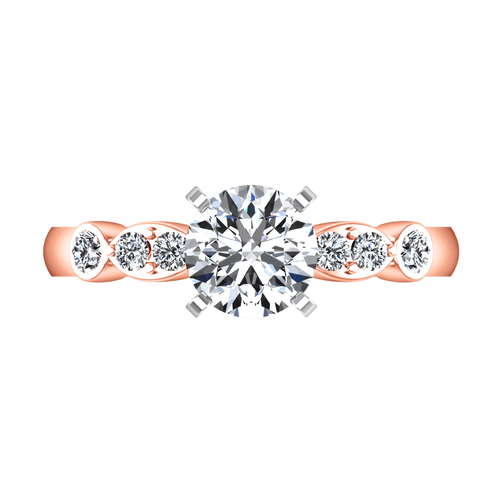 Pave Diamond Engagement Ring Rachel 14K Rose Gold engagement rings imaginediamonds 