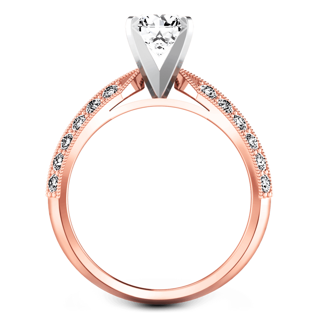 Pave Diamond Engagement Ring Amore 14K Rose Gold engagement rings imaginediamonds 