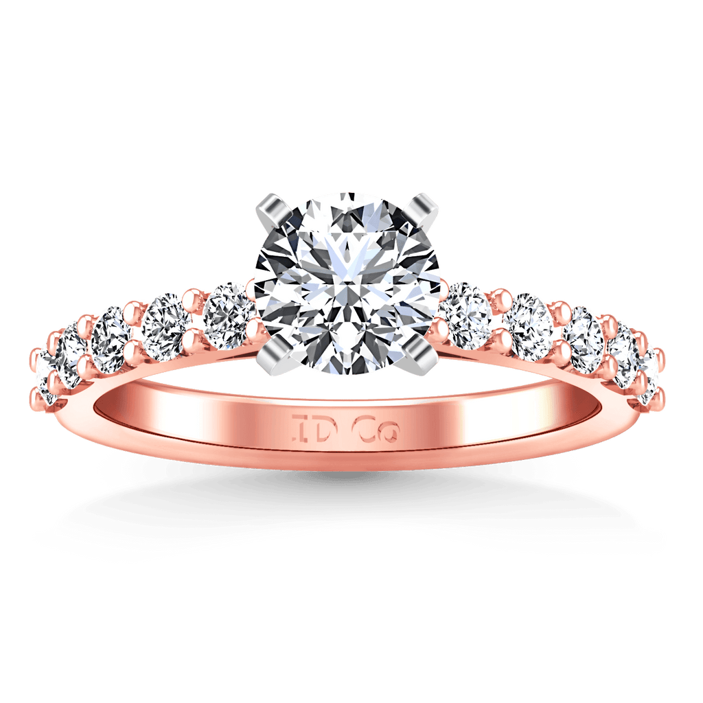 Pave Diamond Engagement Ring Cherish 14K Rose Gold engagement rings imaginediamonds 