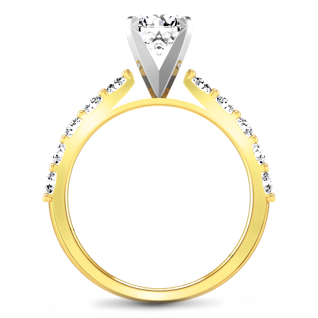 Pave Diamond EngagementRing Cherish 14K Yellow Gold engagement rings imaginediamonds 
