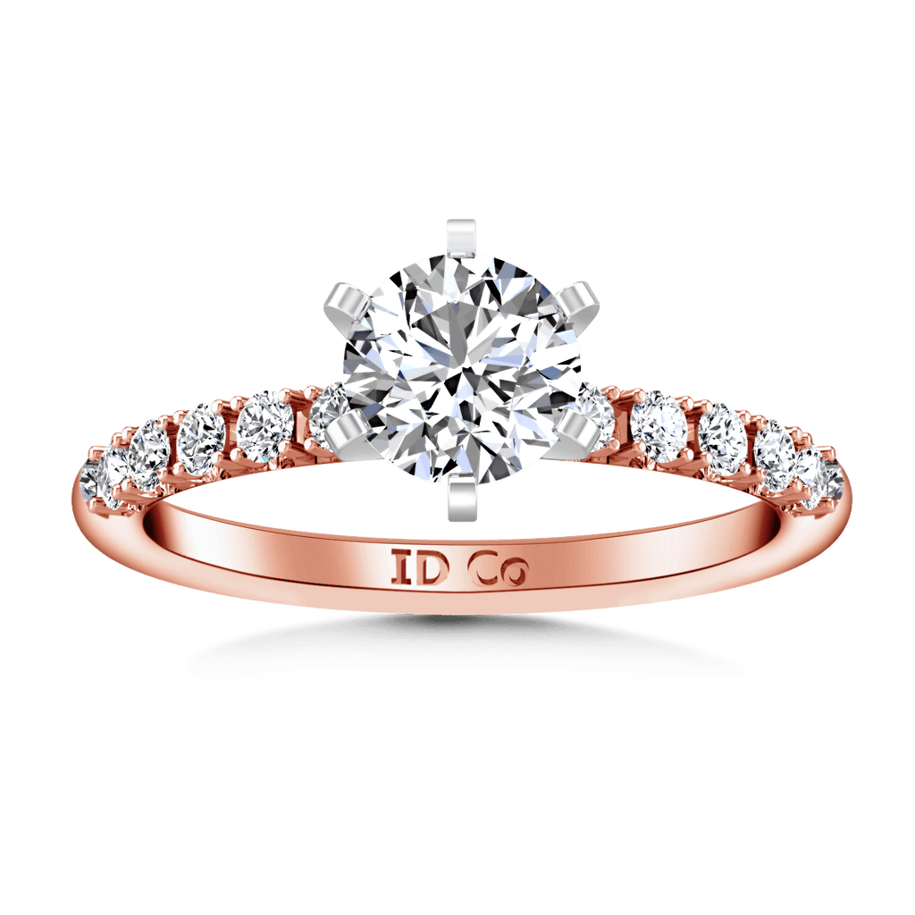 Pave Diamond Engagement Ring Grace 14K Rose Gold engagement rings imaginediamonds 
