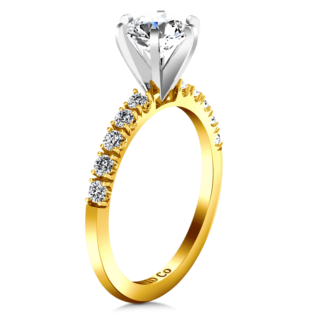Pave Diamond EngagementRing Grace 14K Yellow Gold engagement rings imaginediamonds 