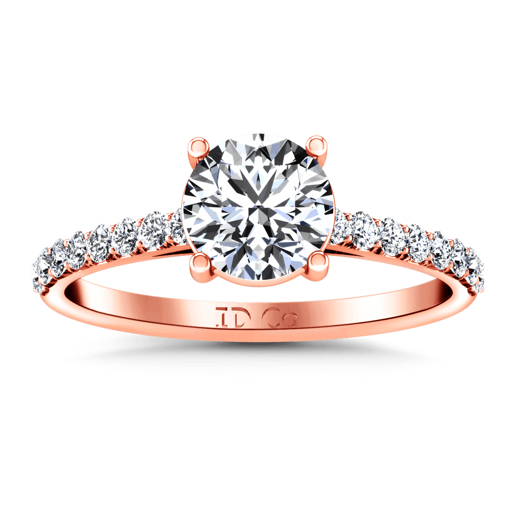 Pave Diamond Engagement Ring Yvette 14K Rose Gold engagement rings imaginediamonds 