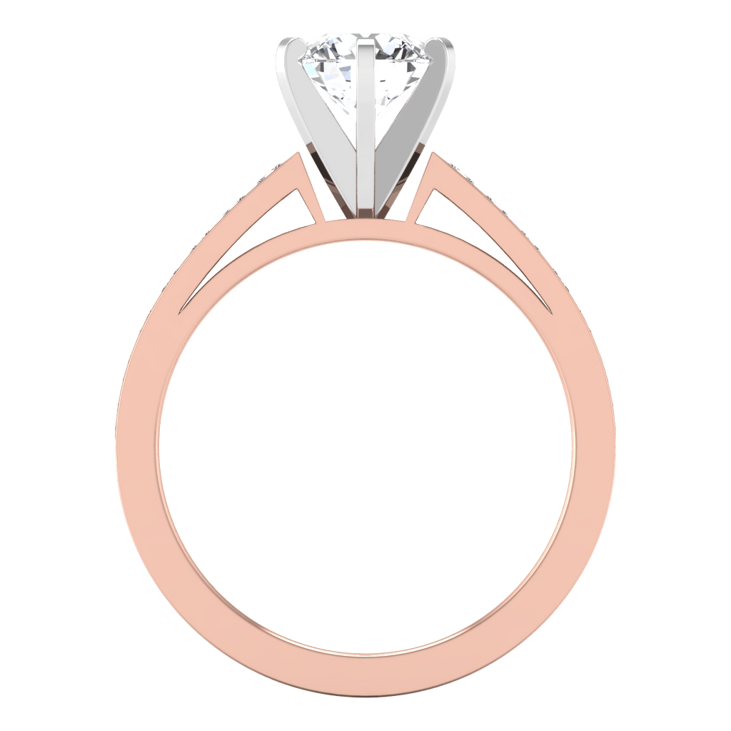 Pave Diamond Engagement Ring Calla 14K Rose Gold engagement rings imaginediamonds 