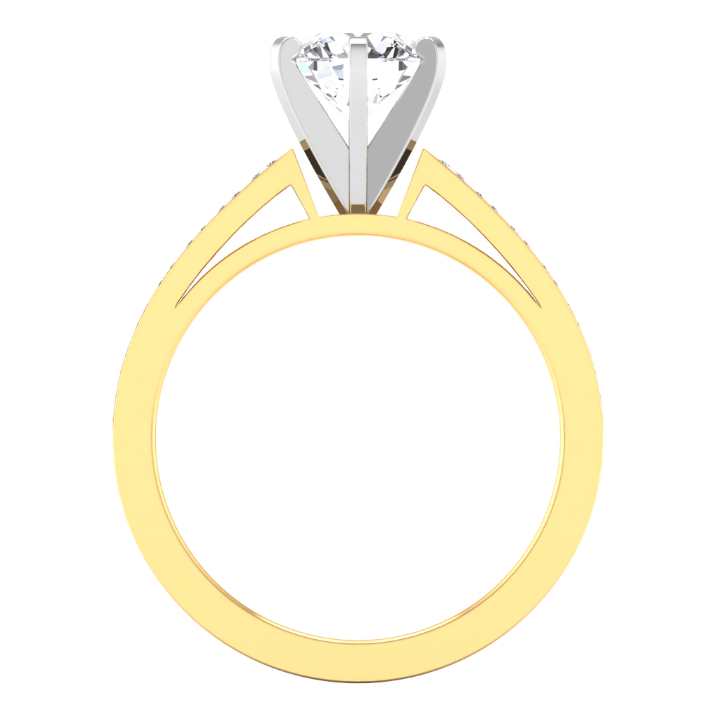 Pave Diamond EngagementRing Calla 14K Yellow Gold engagement rings imaginediamonds 