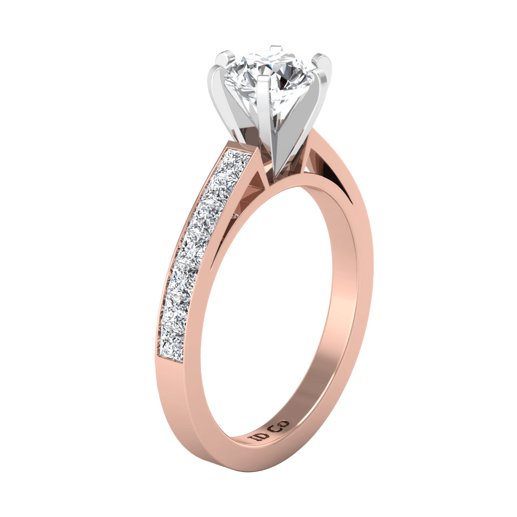 Pave Diamond Engagement Ring Calla 14K Rose Gold engagement rings imaginediamonds 