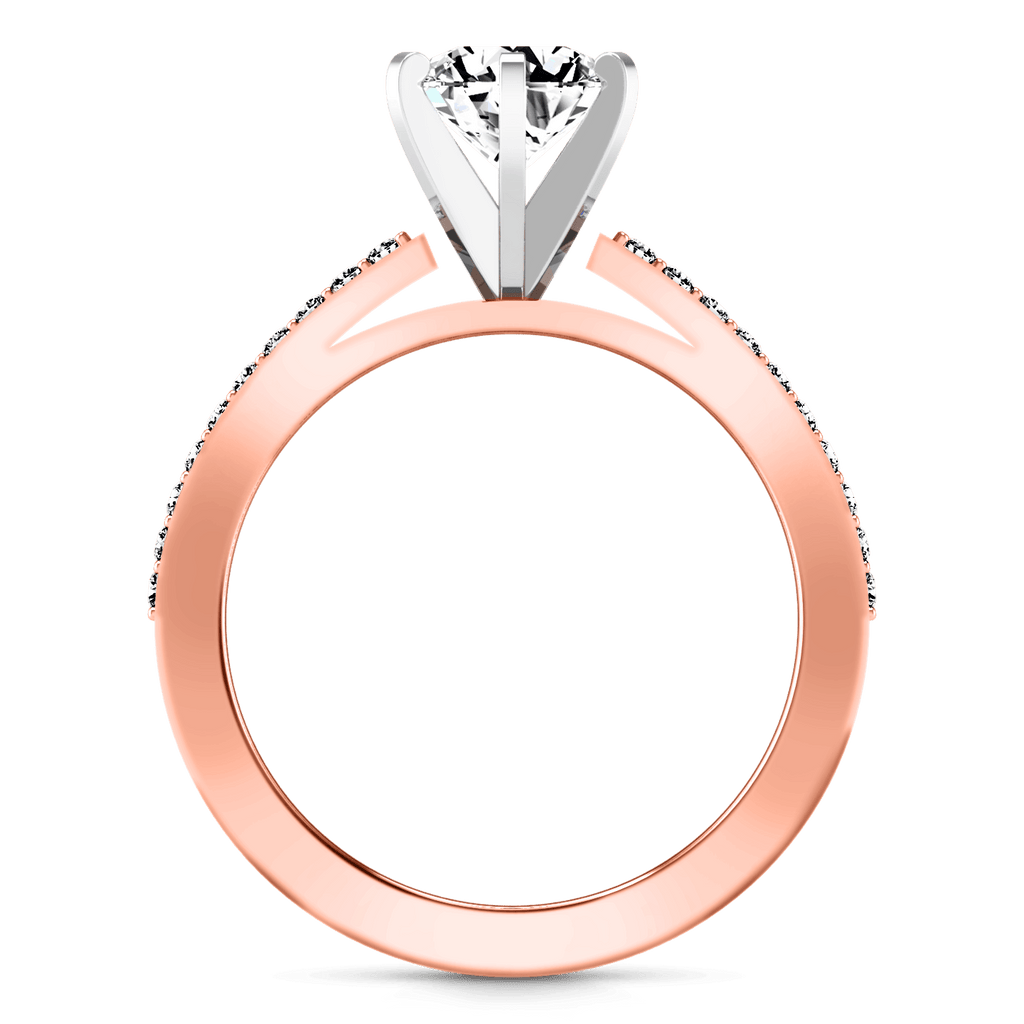 Pave Diamond Engagement Ring Ashley 14K Rose Gold engagement rings imaginediamonds 